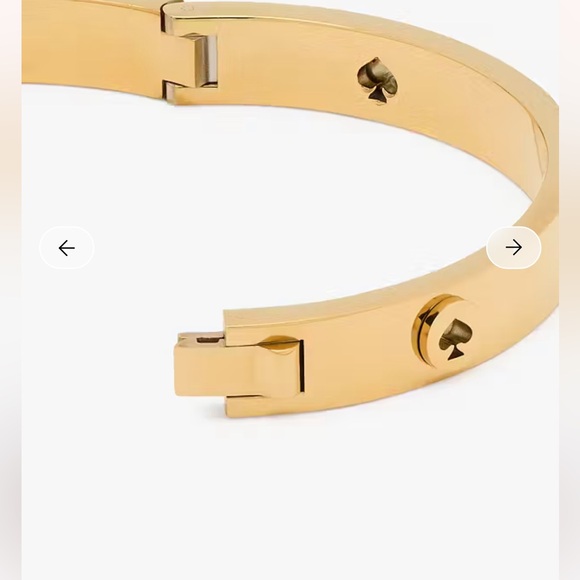 Kate Spade Spot The Spade Studded Hinged Bangle Gold NWT - Picture 4 of 6